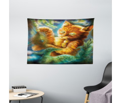 Fantasy Peacock Wide Tapestry