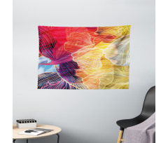 Abstract Colorful Natural Wide Tapestry