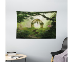 Fantasy Gate in Forest Wide Tapestry