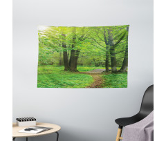 Summer Trees Tranquil Wide Tapestry