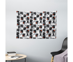 Creative Modern Shapes Wide Tapestry