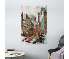 Urban Abstract Cityscape Tapestry