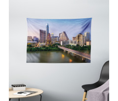 Autin Texas City Bridge Wide Tapestry