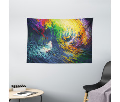 Exotic Surfer on Waves Wide Tapestry