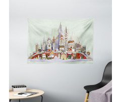 Xmas City Holiday Wide Tapestry