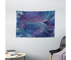 Ocean Inspired Paisley Wide Tapestry