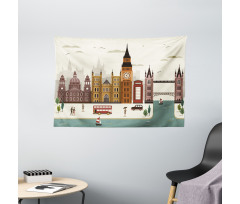 Travel Scenery Big Ben Wide Tapestry