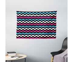 Zigzag Colorful Twisty Wide Tapestry