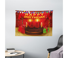 Chocolate Cake Wide Tapestry