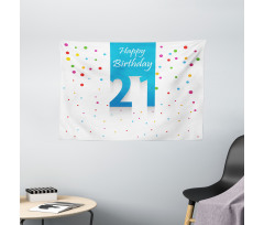 Party Birthday Words Wide Tapestry