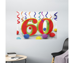 Party Swirls Wide Tapestry