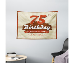 Birthday Age Number Wide Tapestry