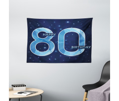 Party Theme and Stars Wide Tapestry