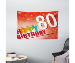 80 Old Birthday Party Wide Tapestry