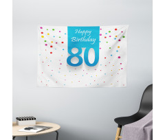 Polka Dots Birthday Wide Tapestry