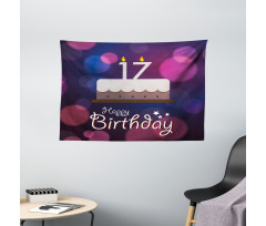 17 Party Cake Wide Tapestry