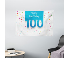 100 Years Birthday Wide Tapestry