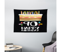 Colorful Party Set Wide Tapestry