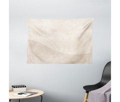 Floral Bloom Curves Wide Tapestry