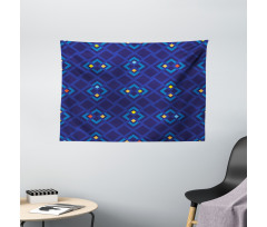 Geometric Inner Squares Wide Tapestry