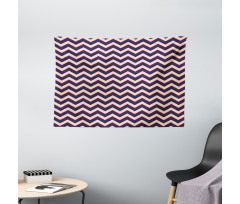 Zigzag Modern Lines Wide Tapestry