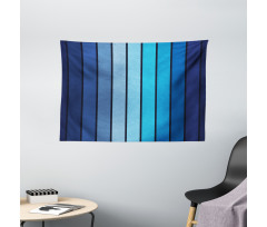 Plaques in Blue Borders Wide Tapestry
