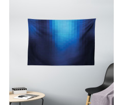 Blurry Mosaic Pixel Square Wide Tapestry