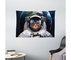 Planet Earth Backdrop Wide Tapestry