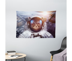 Space Satellite Eclipse Wide Tapestry