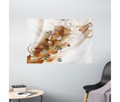 Spring Themed Abstraction Wide Tapestry