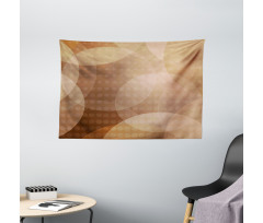 Overlapping Circles Dots Wide Tapestry