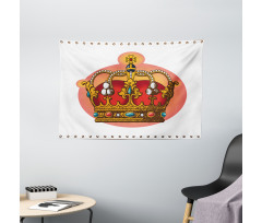 Baroque Crown Coronet Wide Tapestry