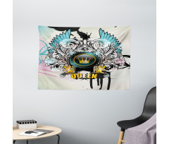 Arms Shield Design Wide Tapestry