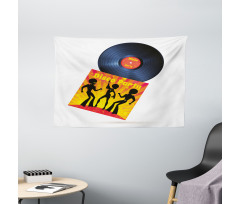 Record Cover Disco Party Wide Tapestry