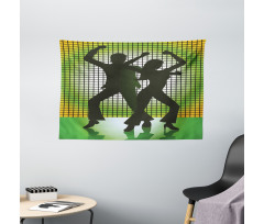 Disco Couple Dance Wide Tapestry