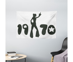 70s Woman Retro Wide Tapestry