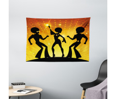 Dancing Afro People Wide Tapestry