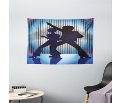 Couple Dance Floor Fun Wide Tapestry