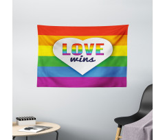 LGBT Pride Love Wins Wide Tapestry