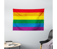 Gay Parade Flag Freedom Wide Tapestry