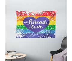 Spread Love Heart Wide Tapestry