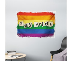 LGBT Parade Retro Style Wide Tapestry
