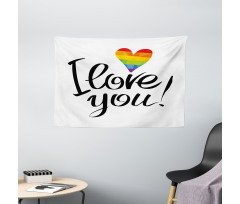 Heart Gay Couples Love Wide Tapestry