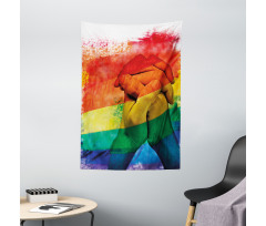 Gay Couple Holding Hands Tapestry