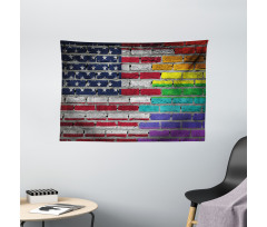 Brick Wall Pride Wide Tapestry