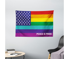 Stars Peace Pride Wide Tapestry