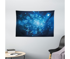 Horoscope Wheel Signs Wide Tapestry