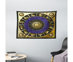 Zodiac Horoscope Art Wide Tapestry