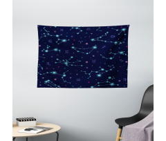 Horoscope Sign Dots Wide Tapestry