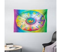 Hippie Style Zodiac Wide Tapestry